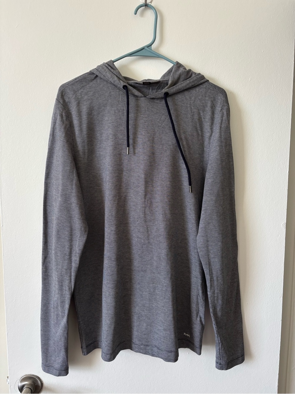 Michael Kors Gray Hooded Long-Sleeve Pullover